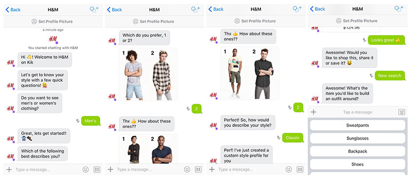 A screenshot of a smartphone displaying a conversation in a messaging app, featuring multiple photos of people and messages from different users.