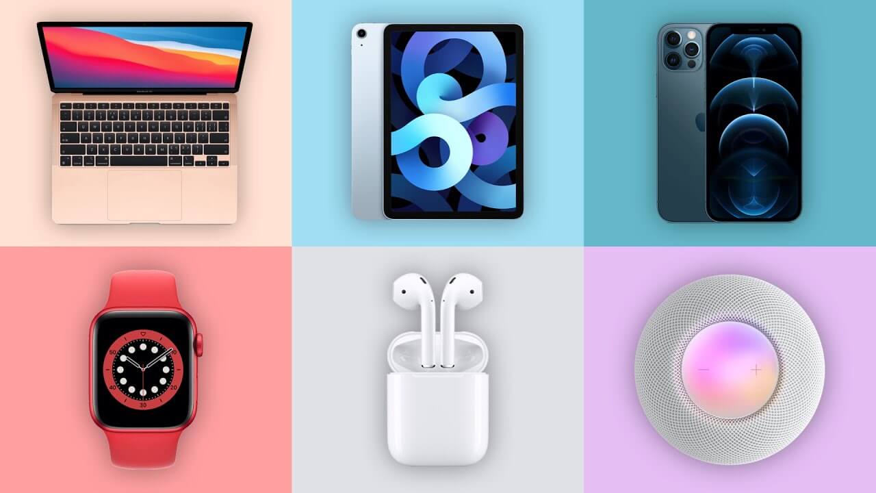 A collage of tech gadgets including smartphones, tablets, laptops, and other electronic devices.