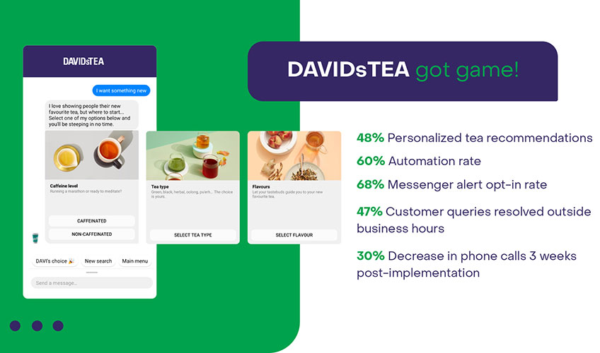 Davids Tea chatbot