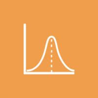 An icon representing a histogram, which is a graphical representation of data distribution.