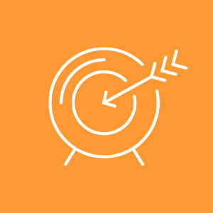 An icon representing a target with an arrow pointing towards it, suggesting the concept of aiming or goal-setting.