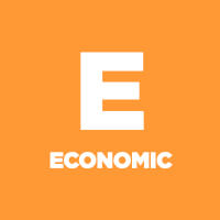 An orange logo with the letter