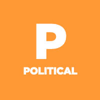 An orange logo with the letter