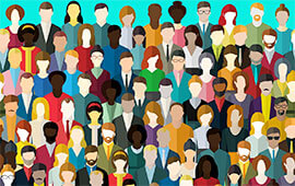 Illustration of a crowd of people