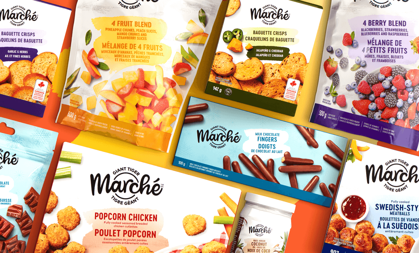A collection of six bags of snack foods, each with a different flavor and ingredients, displayed on a table.