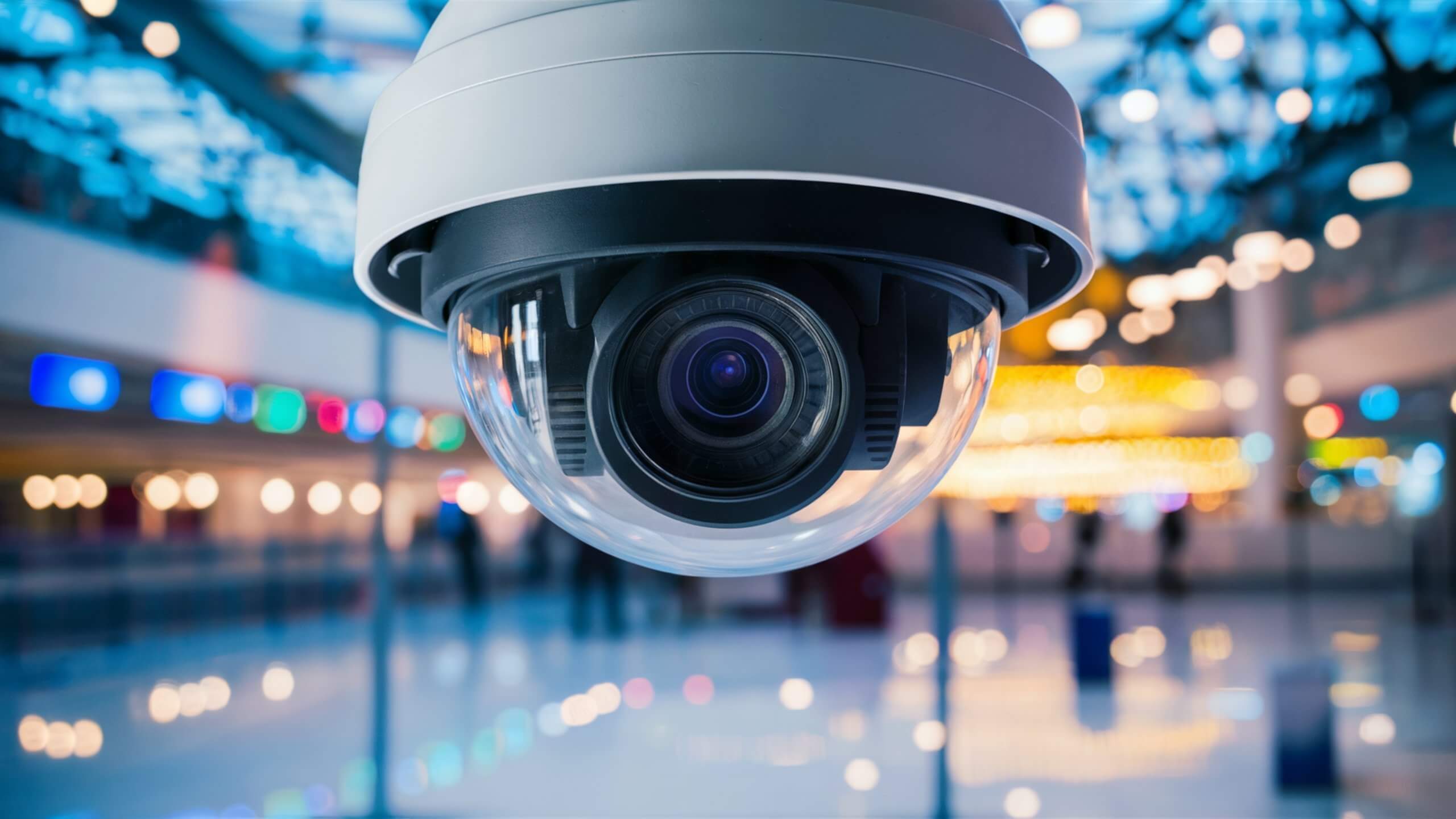 Security camera inside a building.