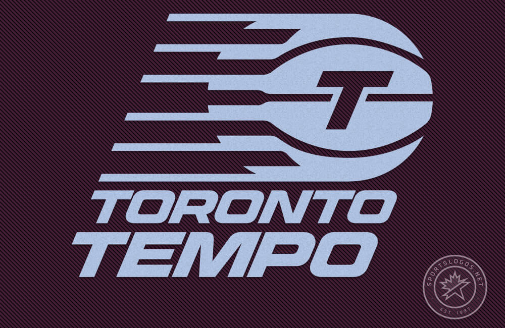 The image features the logo of the Toronto Tempo, a Canadian professional basketball team.